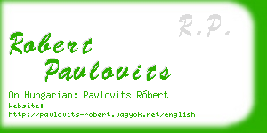 robert pavlovits business card